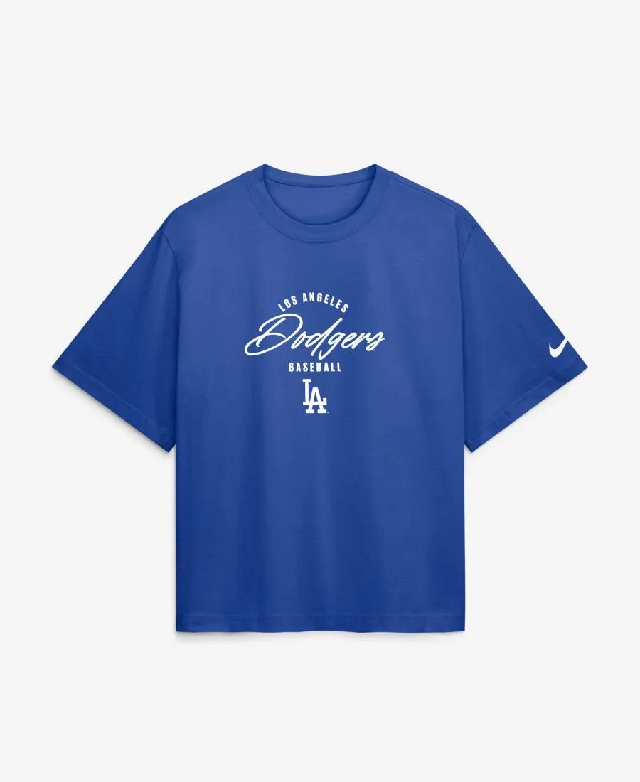 Женская футболка Enrique Hernández Royal Los Angeles Dodgers Premium Essentials Boxy с именем и номером игрока Nike, Royal — фото 2