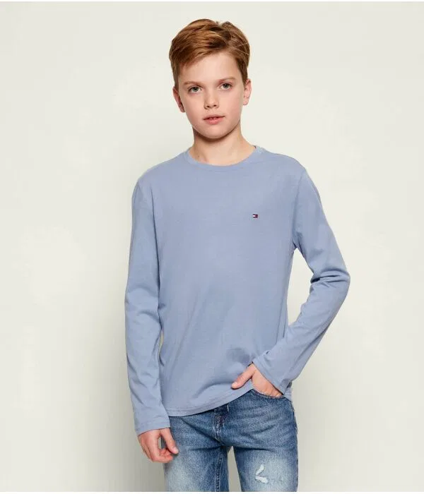 Детский лонгслив с длинным рукавом комплект 2 шт Tommy Hilfiger, синий — фото 3