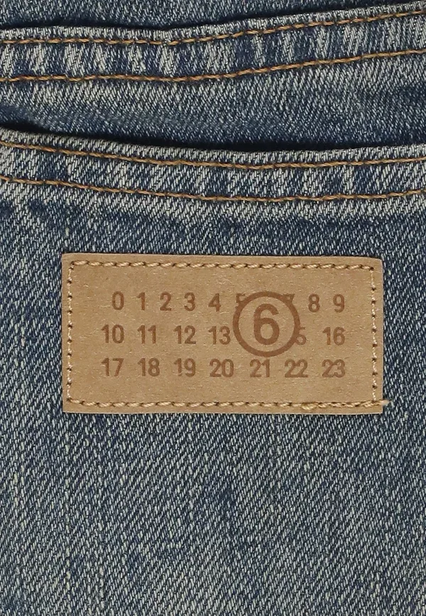 Брюки из хлопка Flared jeans Mm6 Maison Margiela, Blu, синий — фото 3
