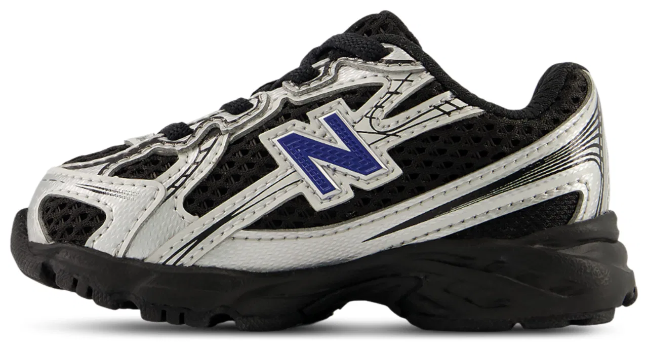 Детские кроссовки для мальчиков с амортизацией ABZORB New Balance 740, Black/Team Royal — фото 2