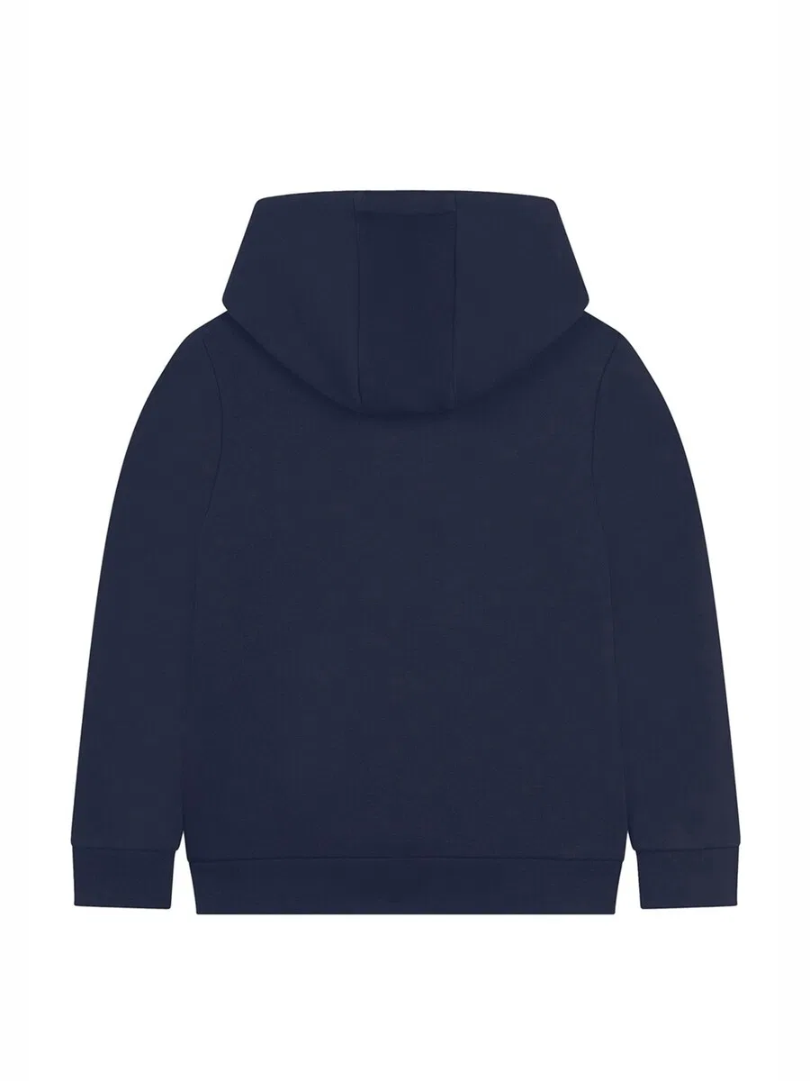 Толстовка BOSS 'Felpa cappuccio blu navy per bambino' синего цвета — фото 2