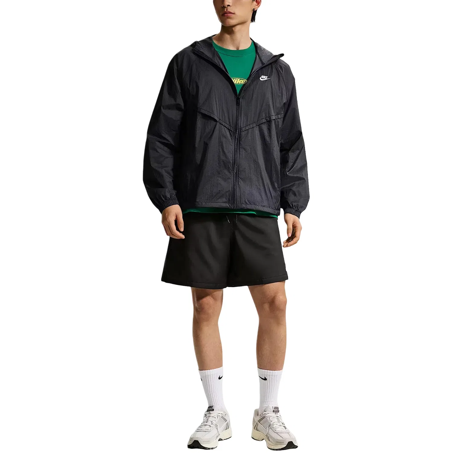 Мужская куртка с длинным рукавом Nike Windrunner Full-Zip UV Jacket, черный — фото 4