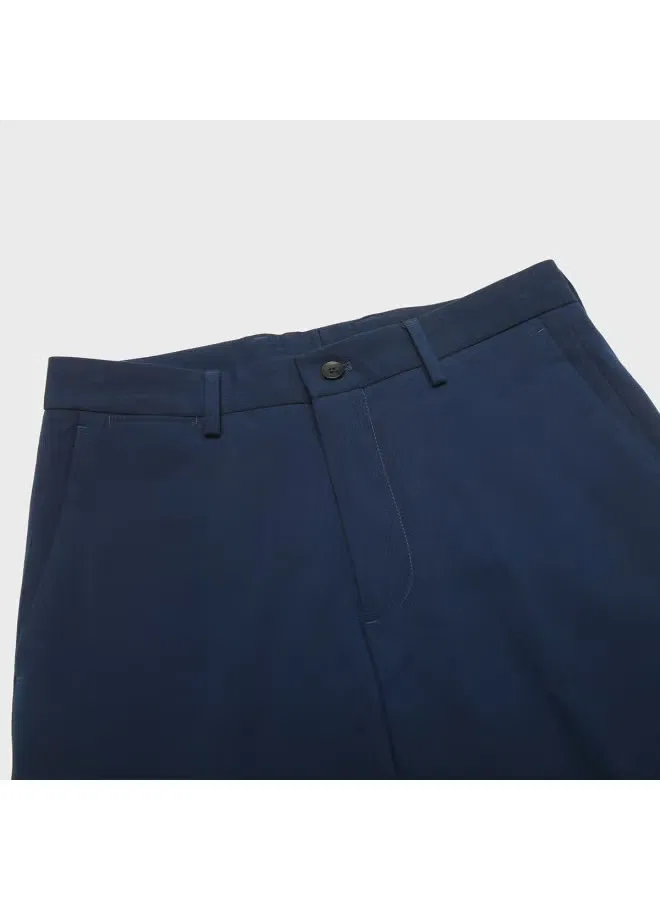 Брюки деловые универсальные Zara, темно-синие — фото 4