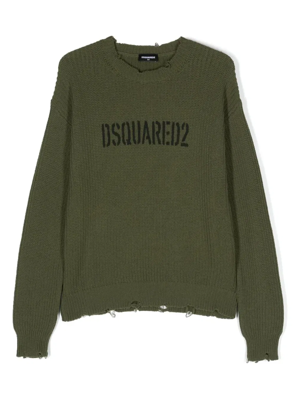 Трикотажный топ с логотипом Dsquared2 Kids, зеленый