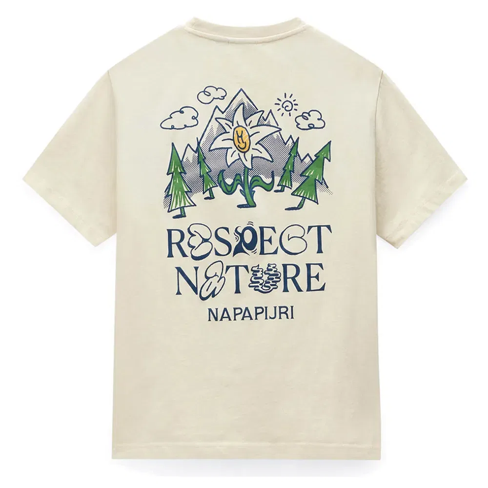 Детская футболка с принтом Tipi Napapijri, Beige — фото 4