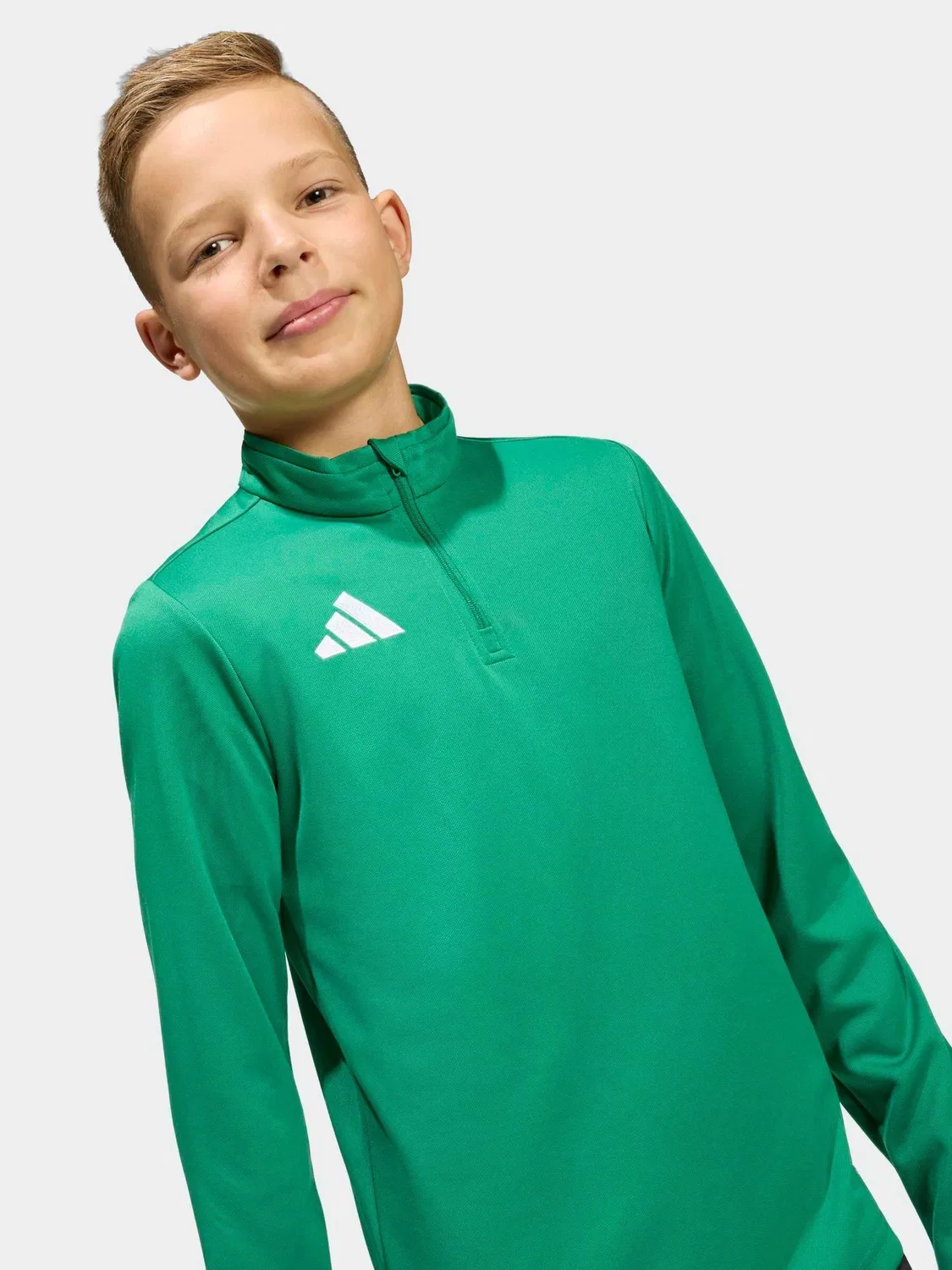 Тренировочная куртка, полузастежка-молния, Entrada 26 adidas, зеленый
