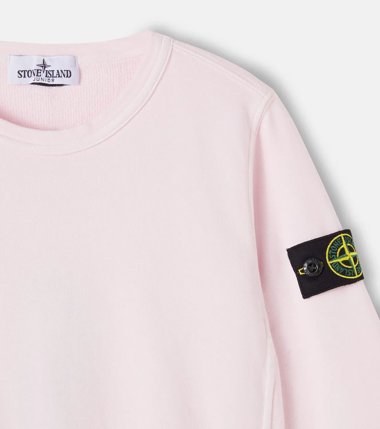 Свитшот хлопковый Compass Stone Island Junior, розовый — фото 4