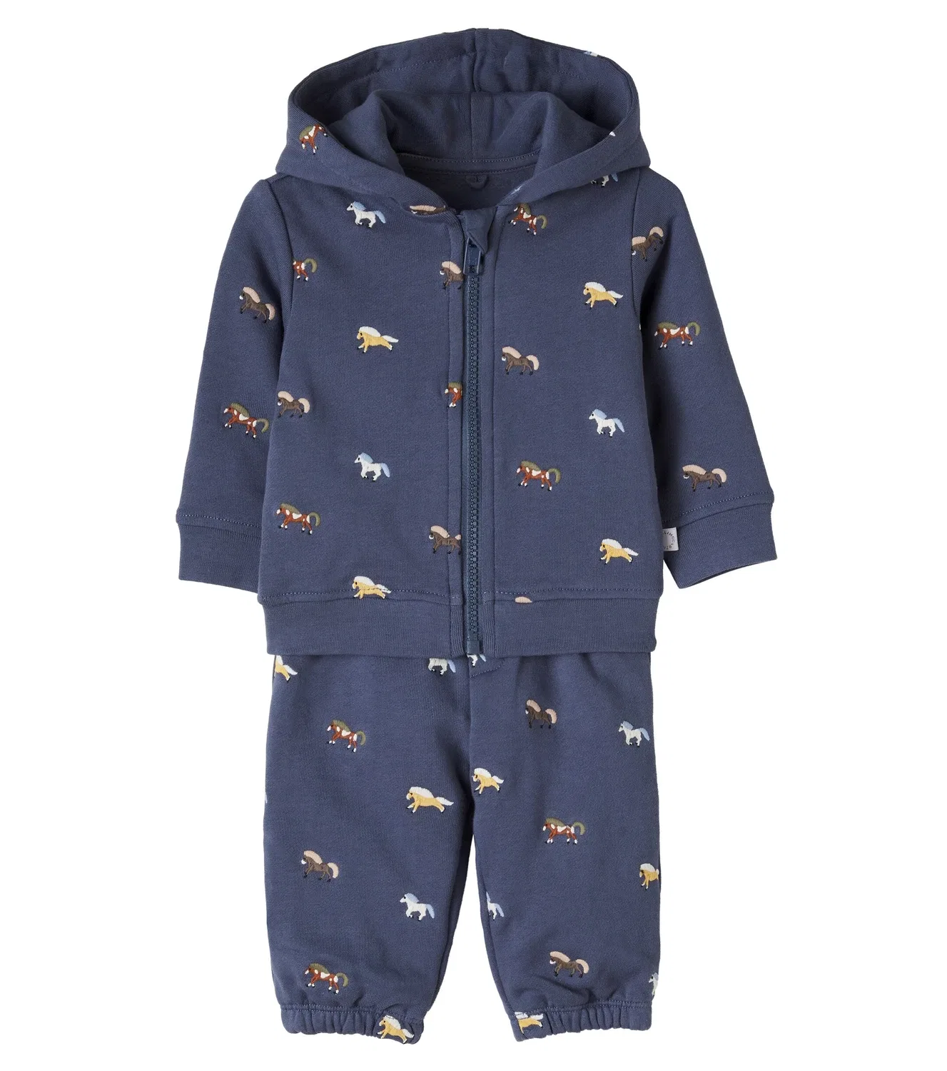 Комплект из худи с вышивкой и спортивных штанов Stella Mccartney Kids, синий