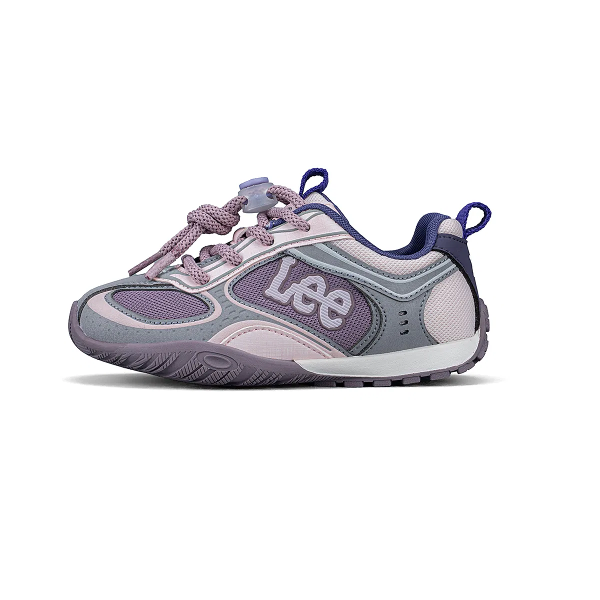 Детские кроссовки для бега из сетки и кожзаменителя Lee, Purple