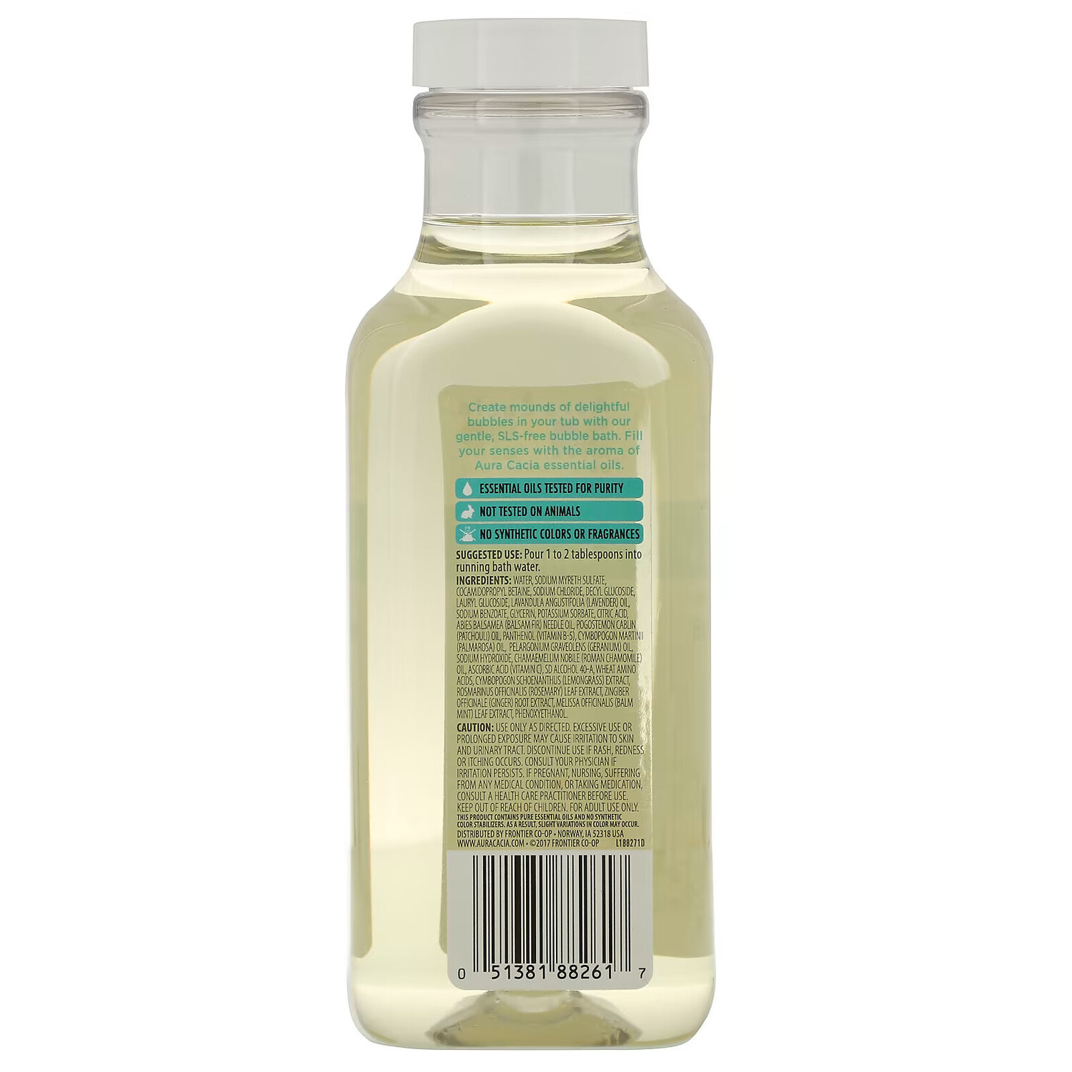 Aura Cacia, Ароматерапевтическая пена для ванны, успокаивающая ромашка, 13 жидких унций (384 мл) — фото 3