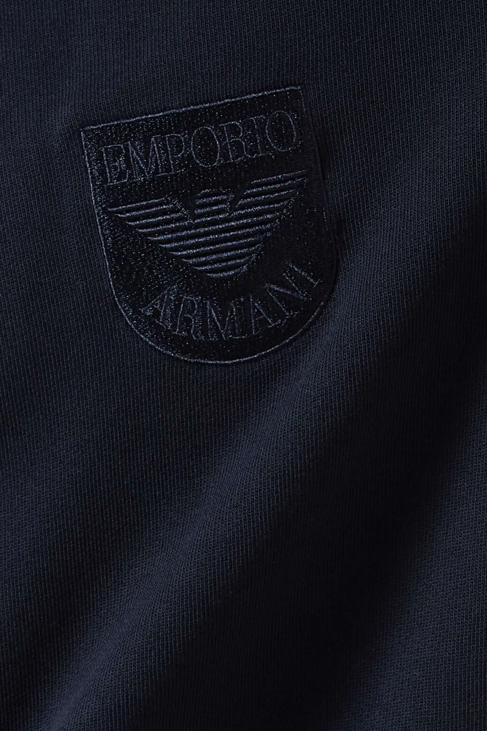 Свитшот с вышивкой Emporio Armani, синий — фото 4