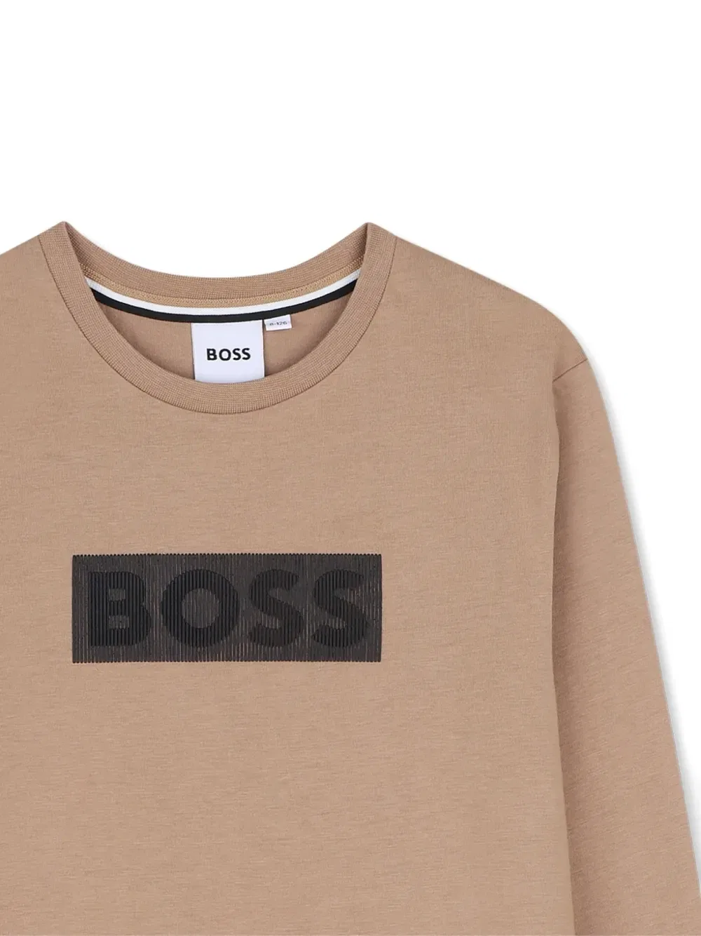 Лонгслив с логотипом Boss Kidswear, коричневый — фото 3