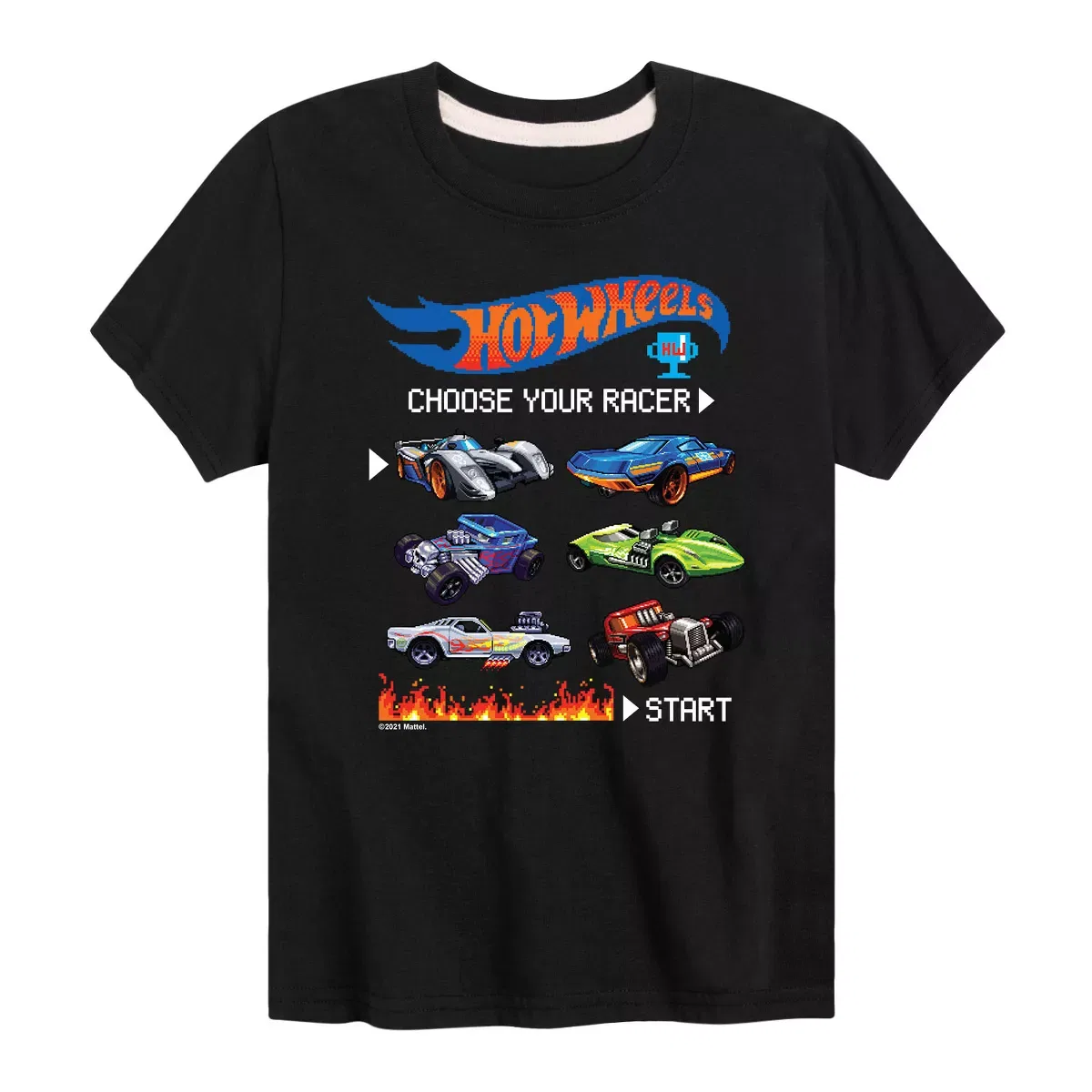 Детская футболка с принтом Choose Your Racer Hot Wheels, Black