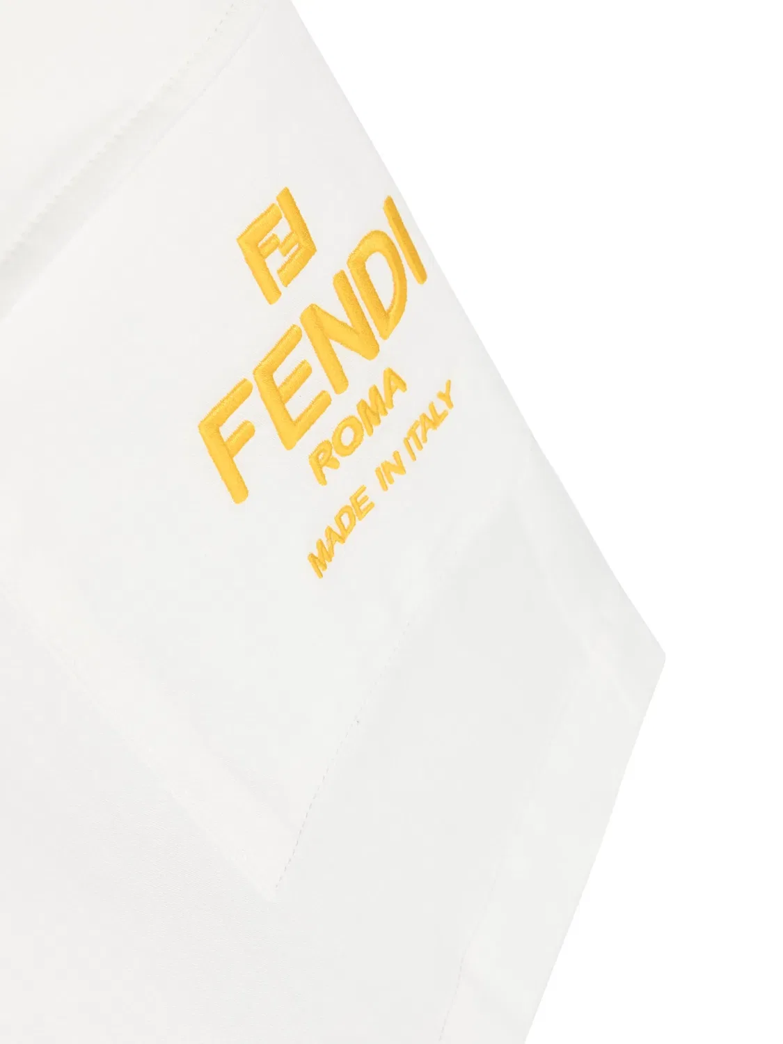 Шорты бермуды с мотивом FF из хлопка FENDI, белый — фото 3