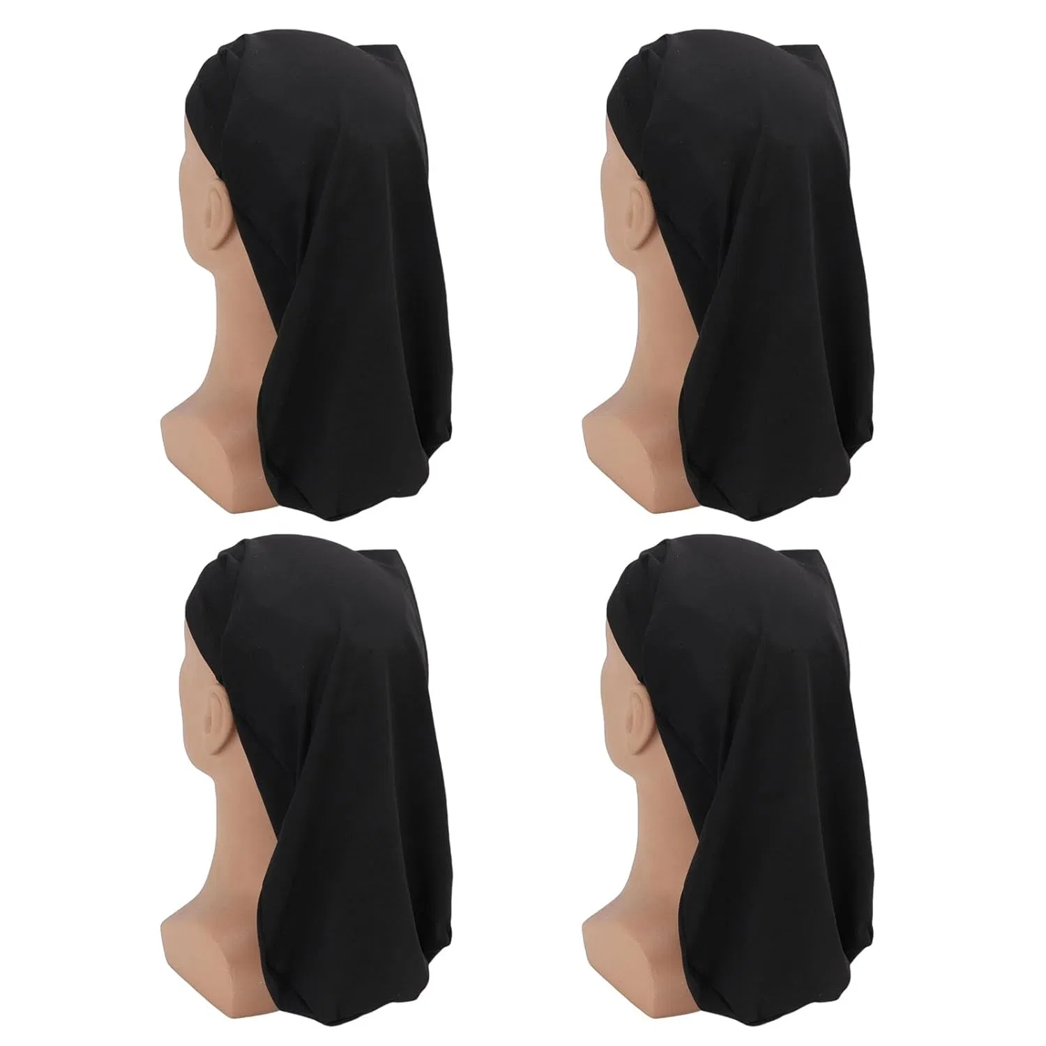Шапочка для душа для дредов Annadue, 4 шт, 45x25 см, Schwarz — фото 2