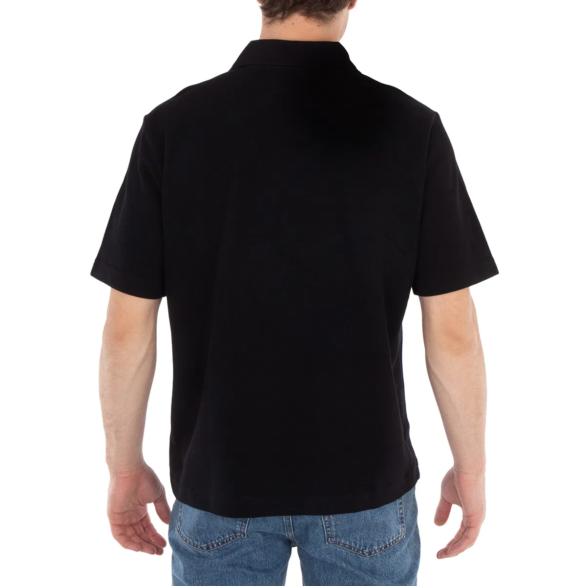 Поло с длинным рукавом Knight Motif Cotton Polo Shirt Burberry, Black — фото 3
