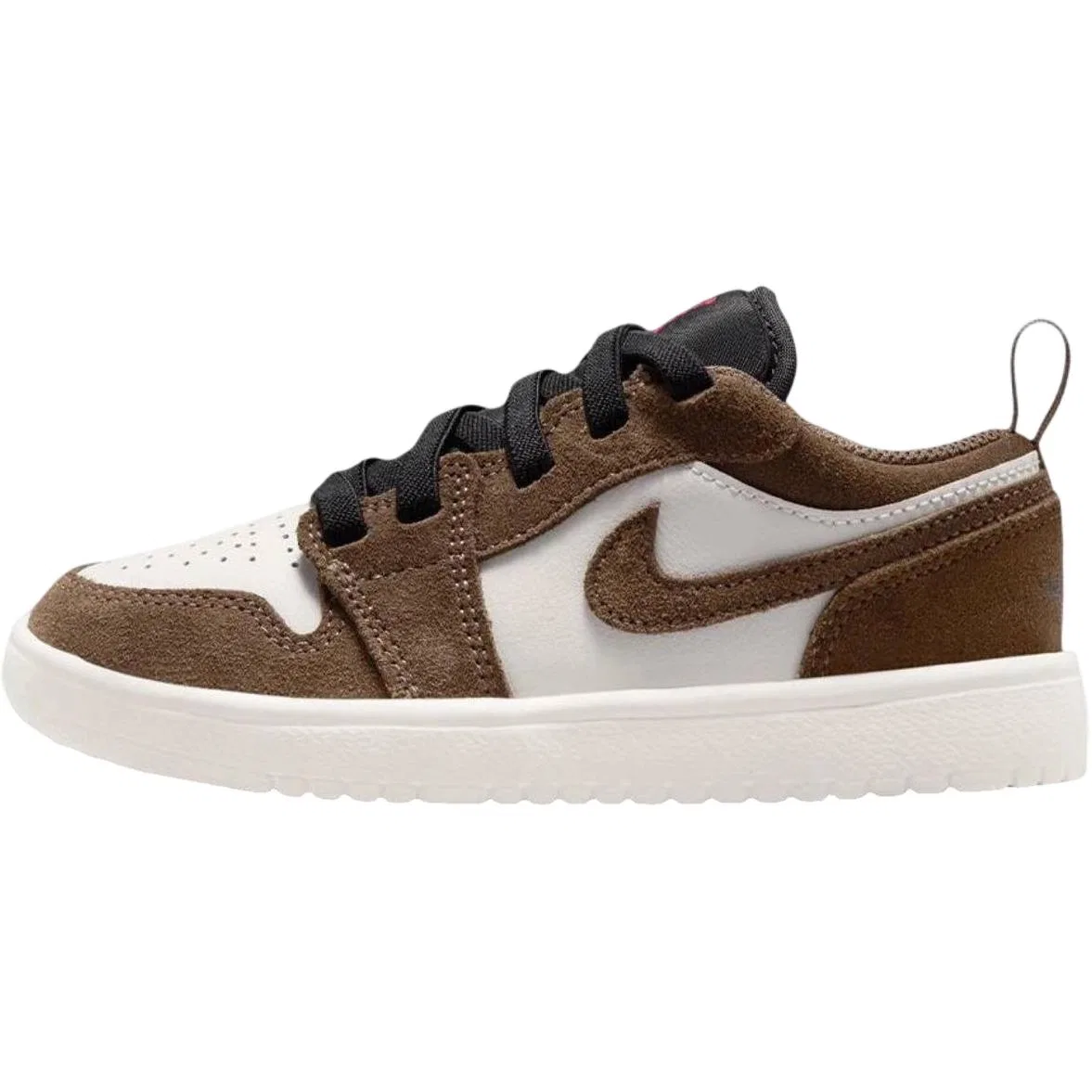 Детские кроссовки для мальчиков кожаные Air Jordan 1 Jordan, White Brown
