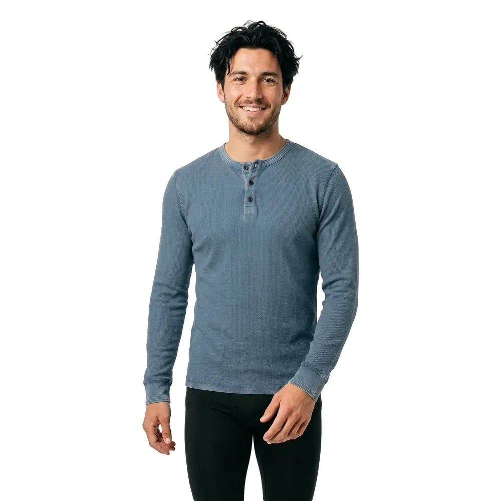 Футболка с длинным рукавом Lite Textured Grandad Superdry, синий — фото 3