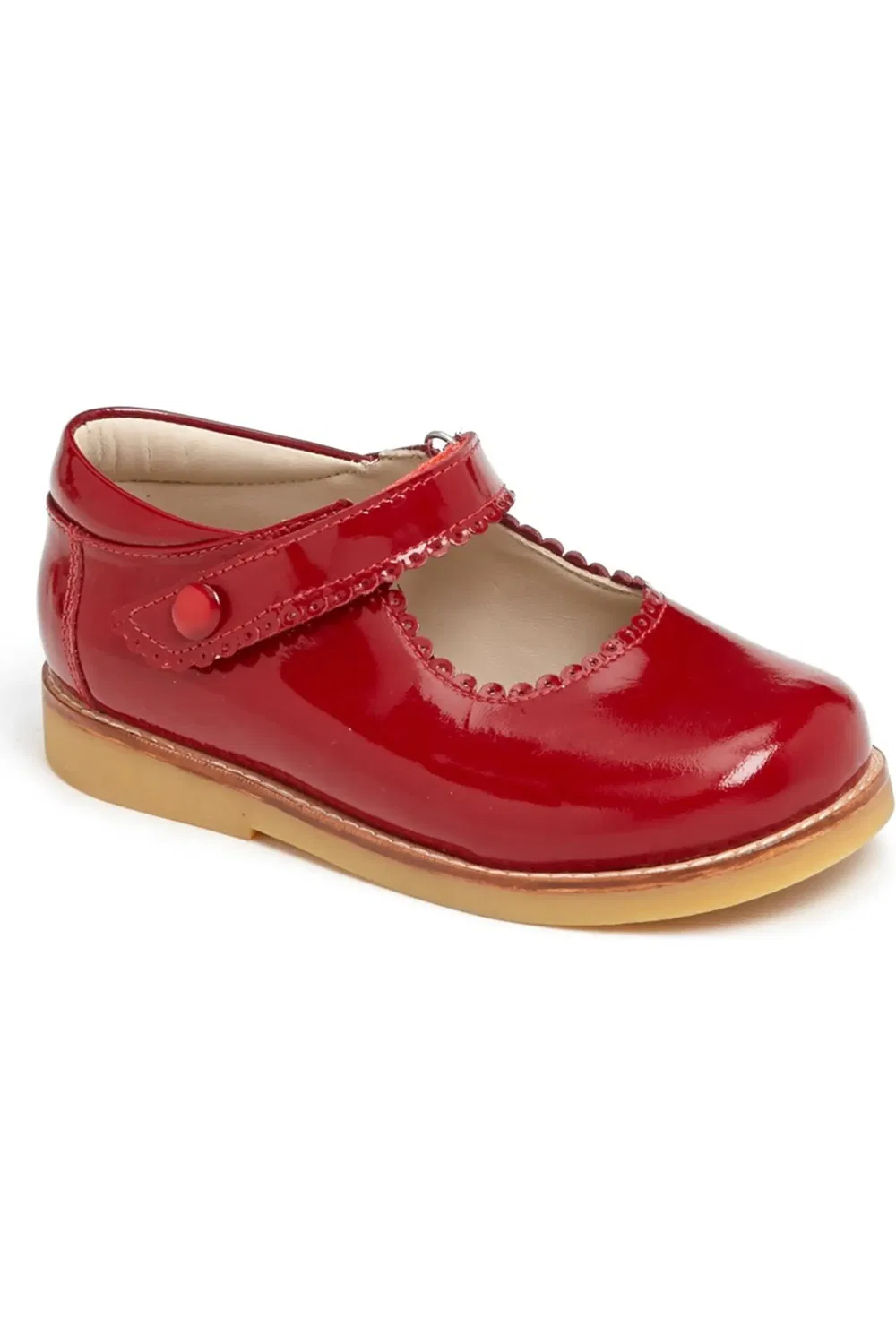 Туфли детские мэри-джейн с волнистым краем Elephantito, Red Patent