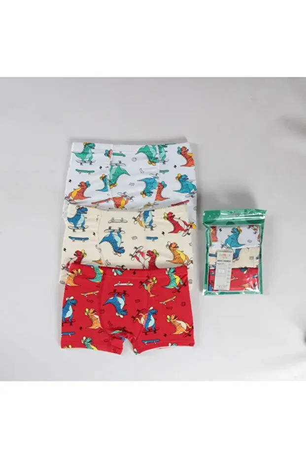 Детские боксеры для мальчиков с принтом 3 шт. Elmas Kids, Multicolor