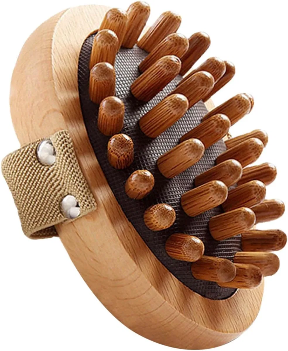 Массажная щетка Meridian Pressure Brush, деревянная, 11.5x8.3 см, 1 шт Generisch