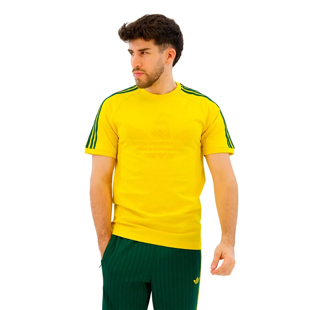 Футболка с коротким рукавом Monogram 3 Stripes Adidas Originals, желтый