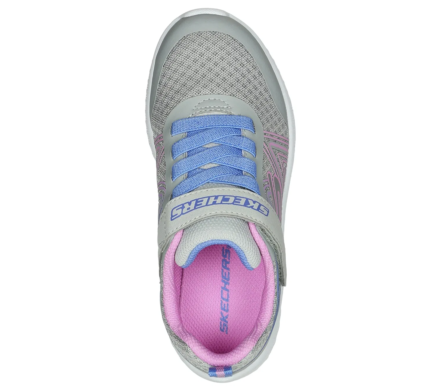 Детские кроссовки с принтом Skechers Microspec Plus - Sprint Speed Trainers, Grey — фото 3