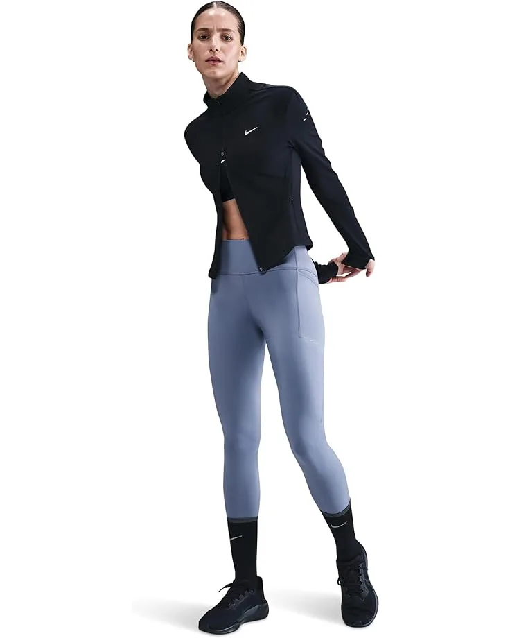 Леггинсы Nike Dri-FIT Swift High-Waisted 7/8 Running Leggings With Pockets, World Indigo/Reflective Silver