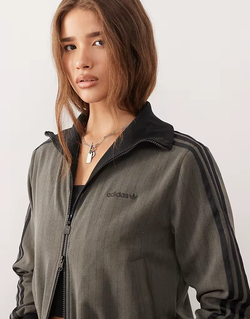 Спортивная куртка Adidas Originals коричневого и, черный — фото 3