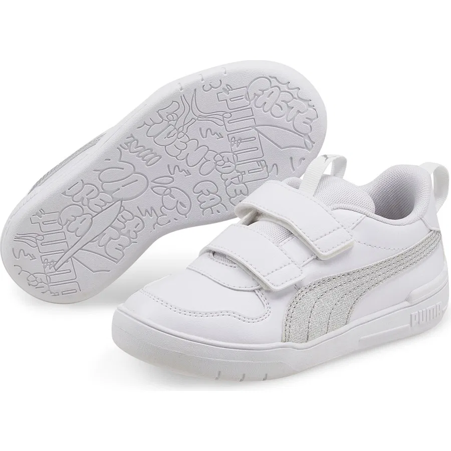 Кроссовки повседневные с блестками MULTIFLEX GLITZ FS V Puma, Белый — фото 2