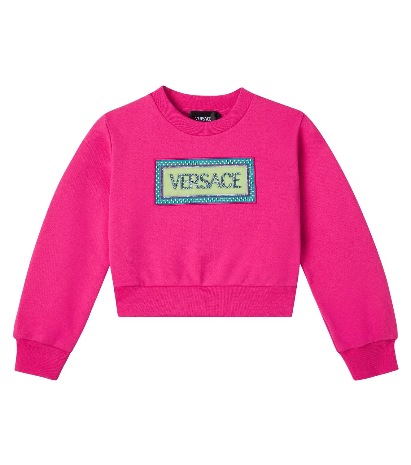Свитшот хлопковый Versace Kids, Radiant Pink Multicolor