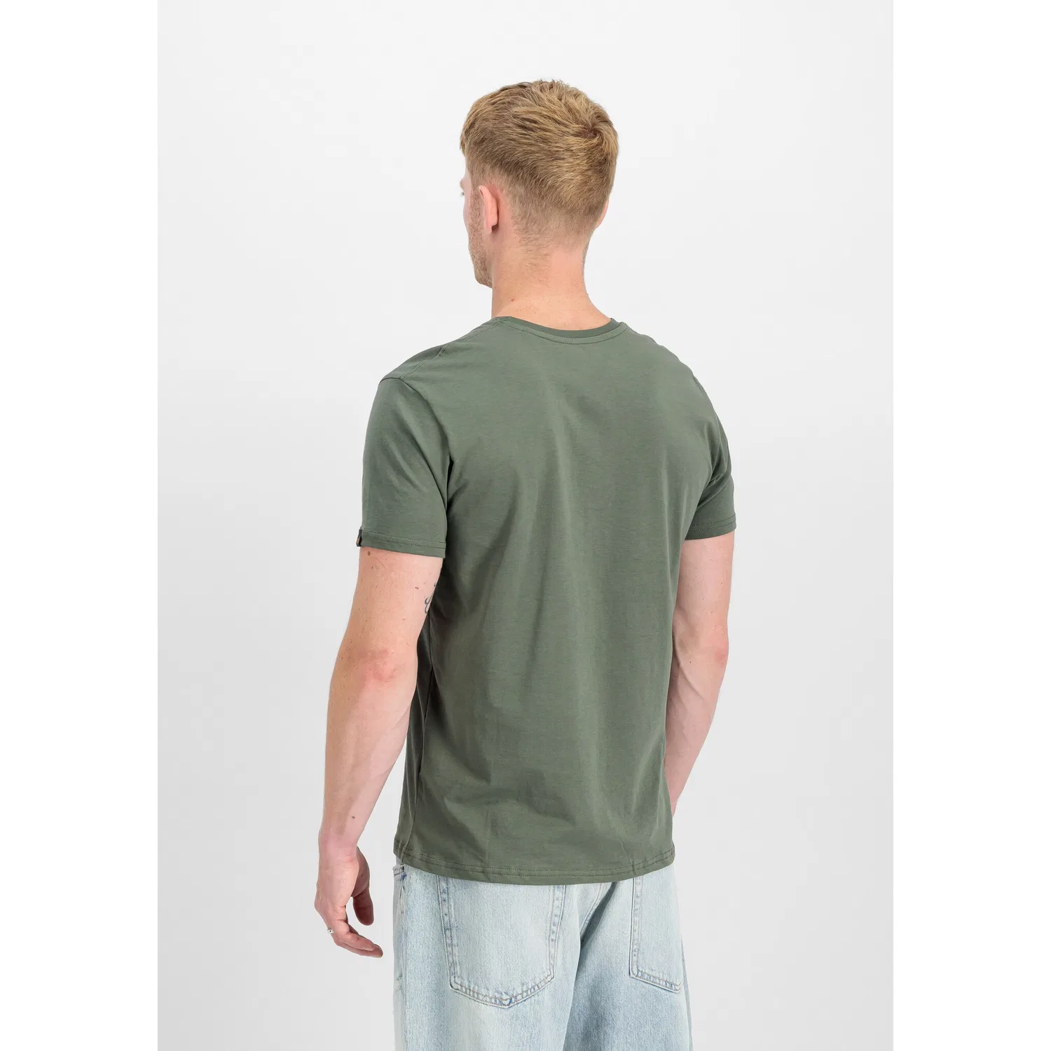 Детская футболка с принтом Alpha Industries, Vintage Green — фото 4