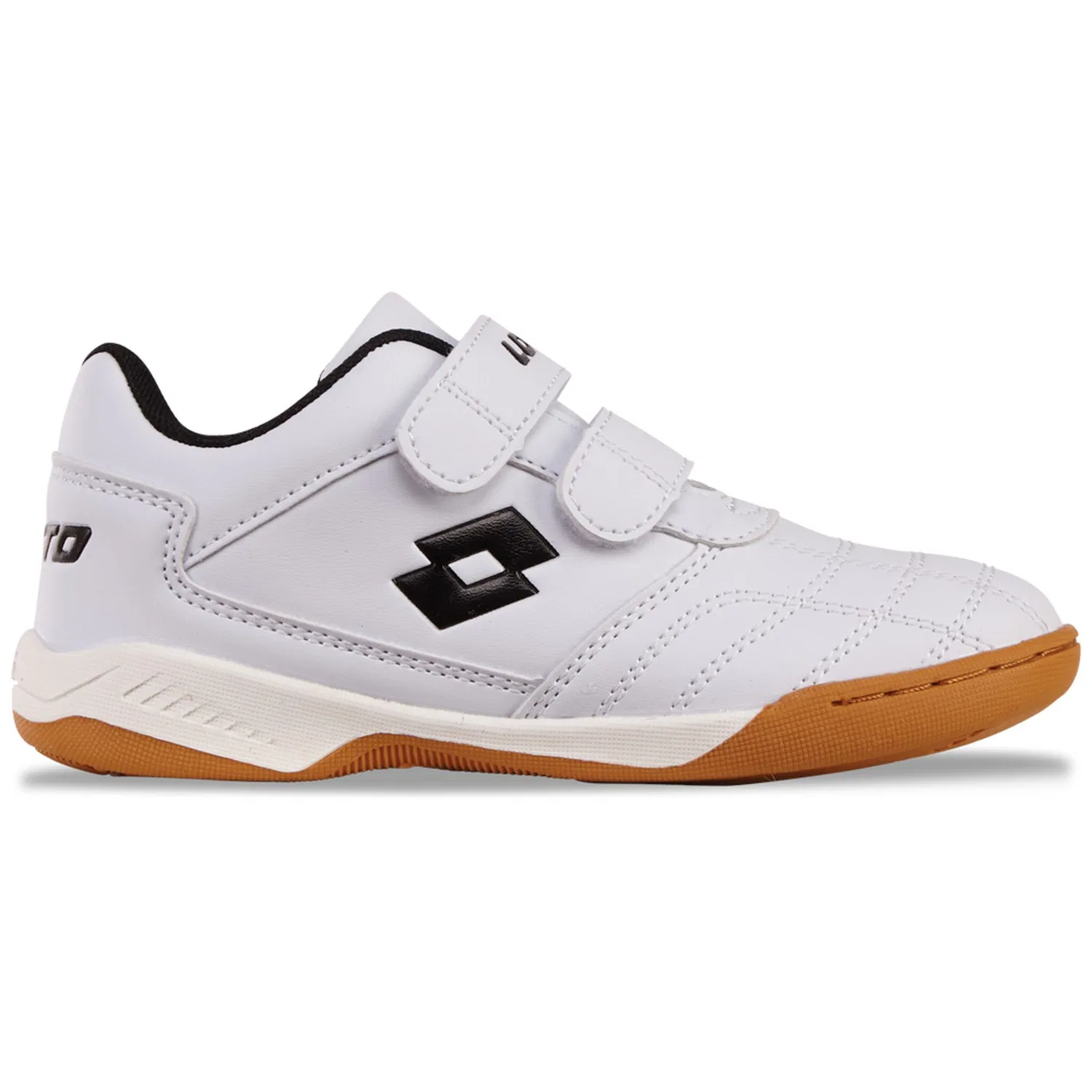 Детские спортивные кроссовки с двумя липучками Lotto, White-Black