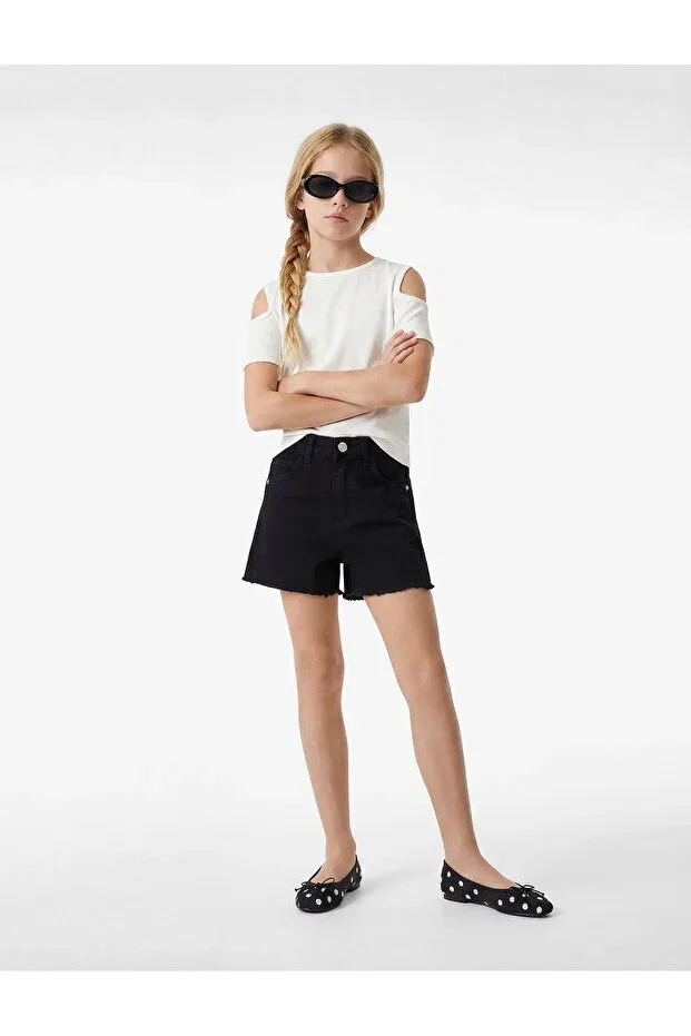 Детские шорты для девочек хлопковые Koton, Black