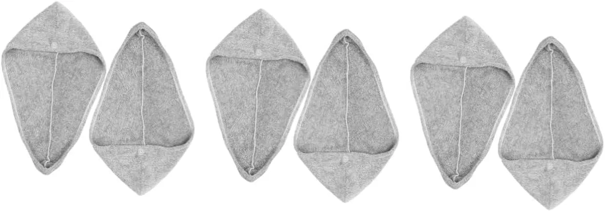 Тюрбан для сушки волос, IMIKEYA, 3 шт, 65x25 см, Grey