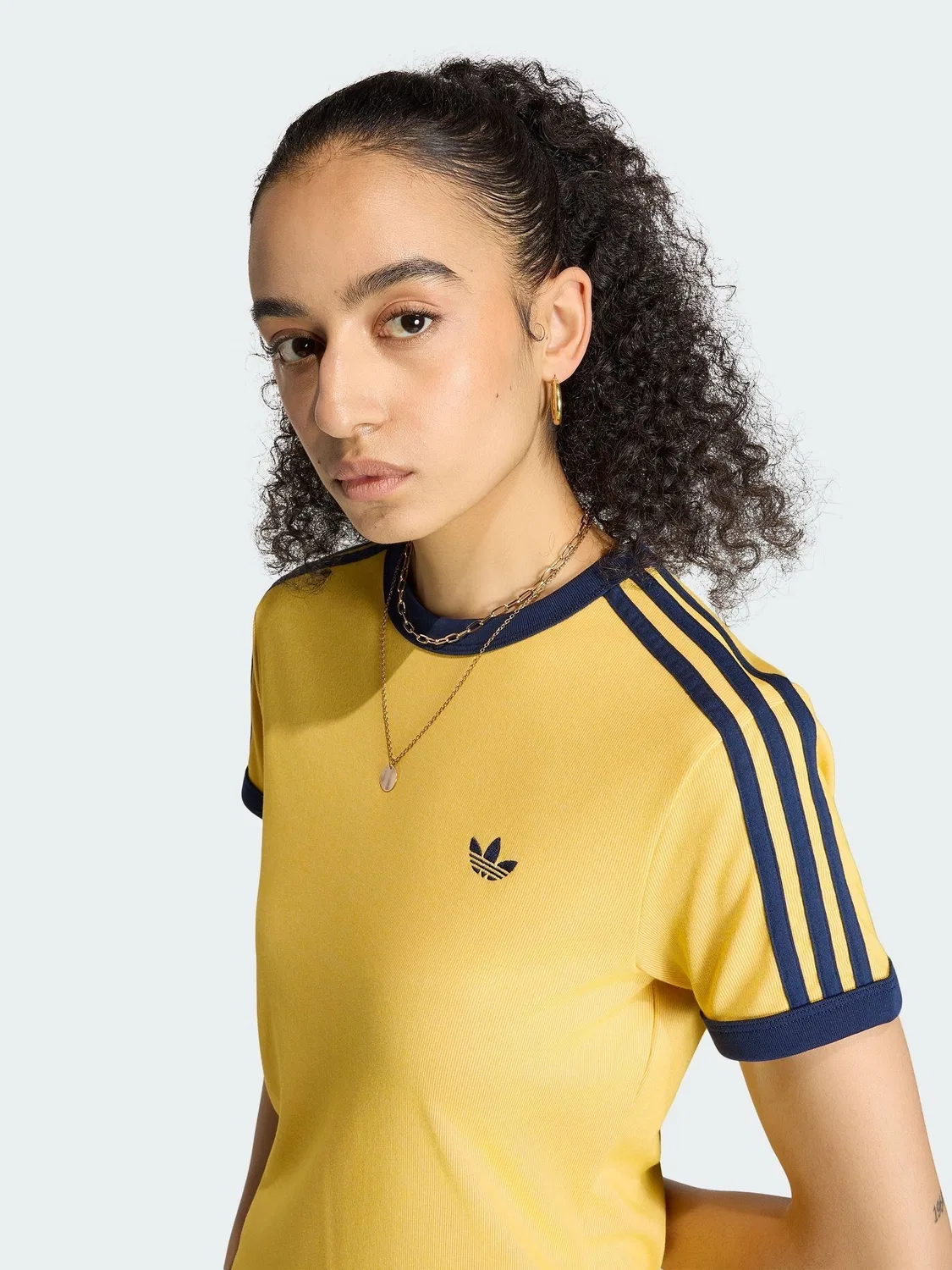Футболка с 3 полосками Cali, adidas Originals, светло-голубой — фото 3