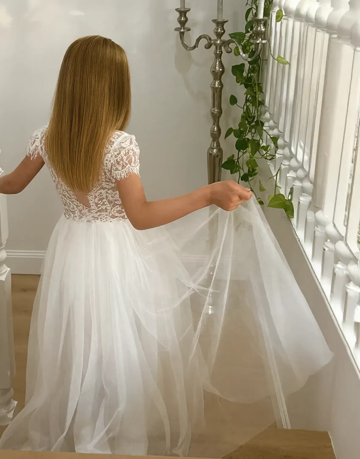 Детское платье для девочек с принтом Blossom Lilly + Bo, Natural