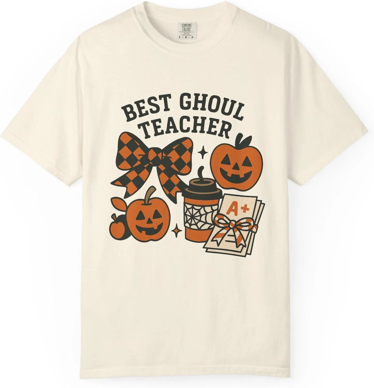 Женская свободная футболка Halloween Teacher, Ivory