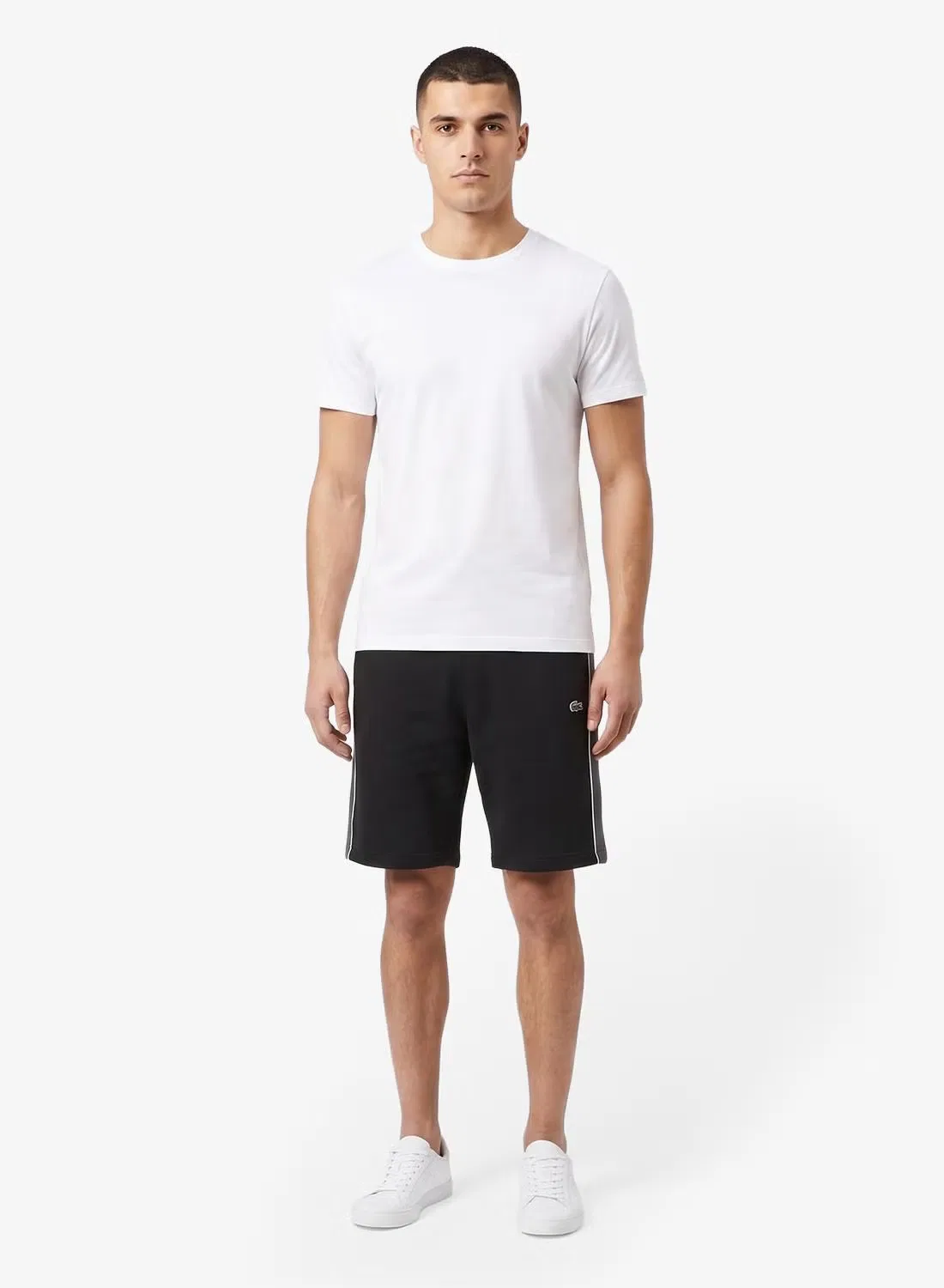 Шорты из флиса с цветными блоками, Lacoste, черный — фото 2