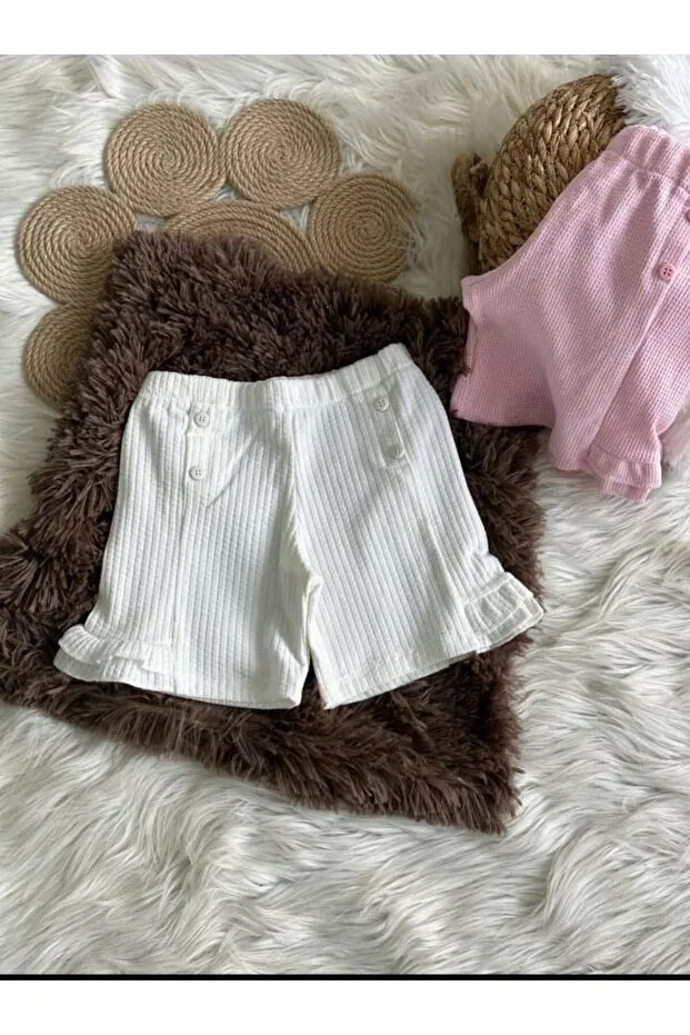 Детские шорты для девочек хлопковые Havisa Kids, White