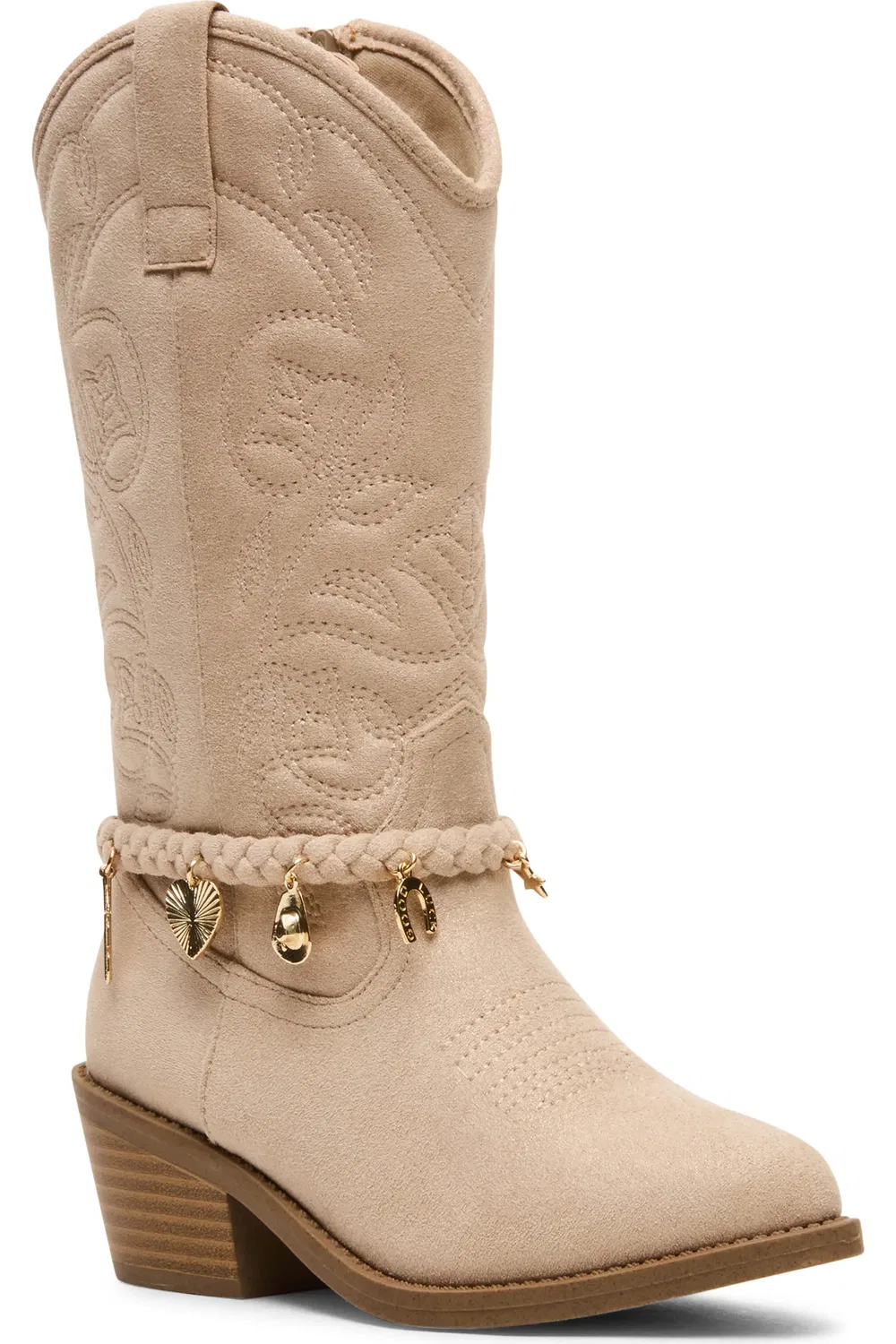 Сапоги детские ковбойские с плетеным ремешком Jleana Steve Madden, Sand