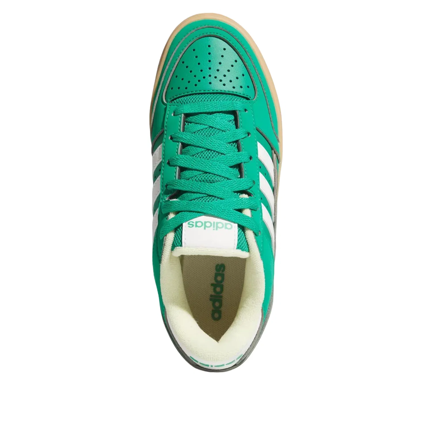 Детские кроссовки с кожаным верхом Adidas Turnaround Court Green White, зеленый — фото 3