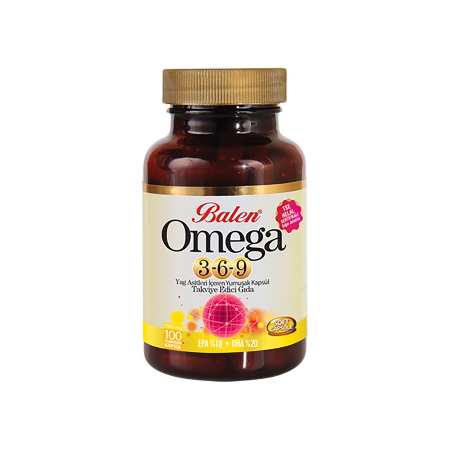 

Рыбий жир Balen Omega 3-6-9, 100 капсул, 1585 мг