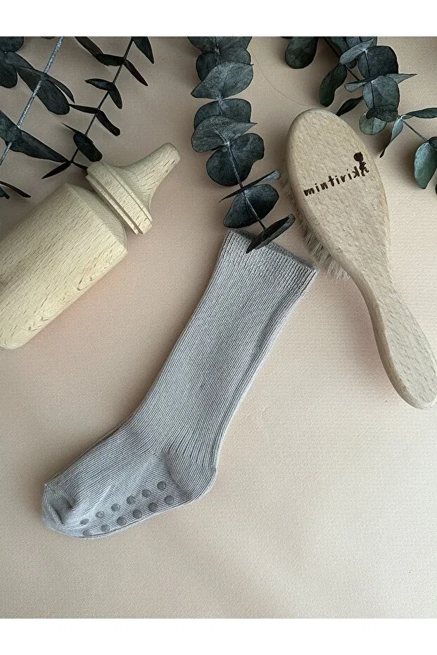 Детские носки для новорожденных хлопковые Bamboo knee-high baby socks Mintirik, Damson