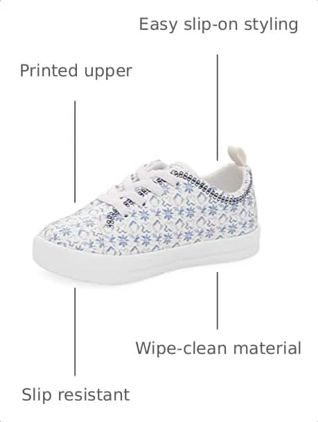 Детские кроссовки для девочек Lola OSHKOSH B'GOSH, White/Blue — фото 3