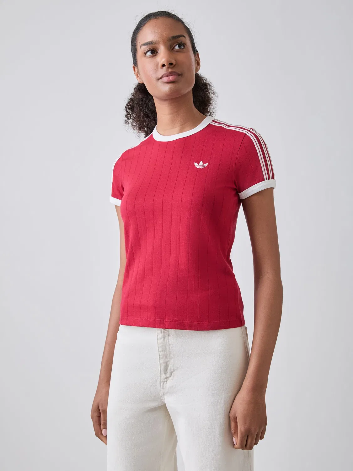Футболка с полосками adidas Originals, красный