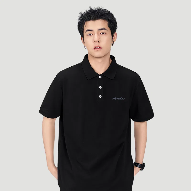 Детский комплект спортивной одежды Мужское/Женское MINISO, Black (Ink Blue Flowing Chest Logo)+Black (Ink Blue Flowing Pants Logo) — фото 4