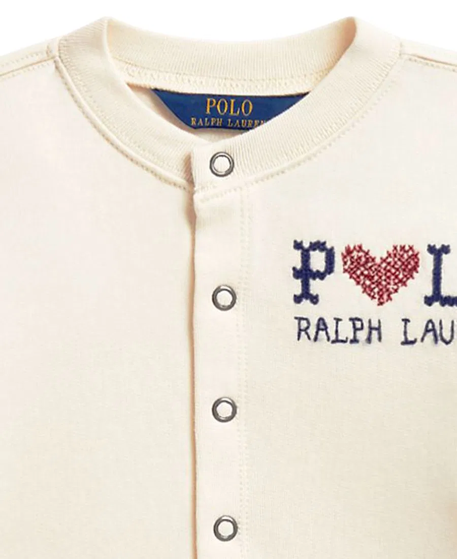 Кардиган из флиса с логотипом Polo Ralph Lauren, Estate Cream — фото 3