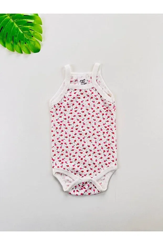 Детское боди для девочек с цветочным принтом Efu Baby, Ecru