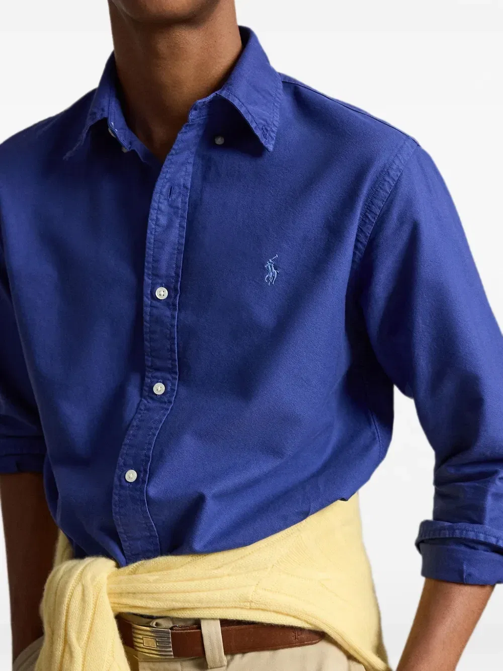 Рубашка на пуговицах с длинными рукавами Polo Ralph Lauren, синий — фото 4